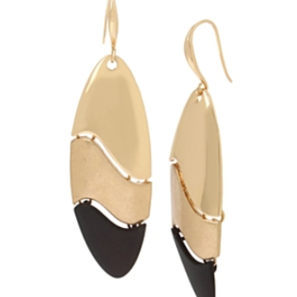 Robert Lee Morris Mixed Color Sculptural Drop Earrings